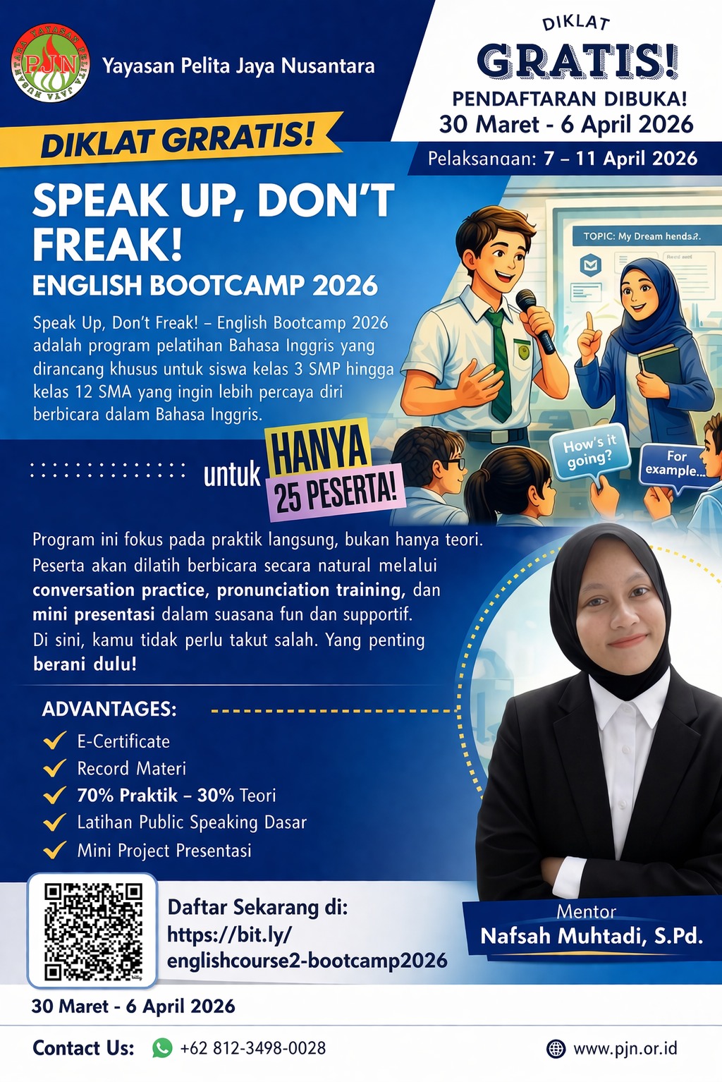 English Course Bootcamp - Speak Up, Don't Freak!