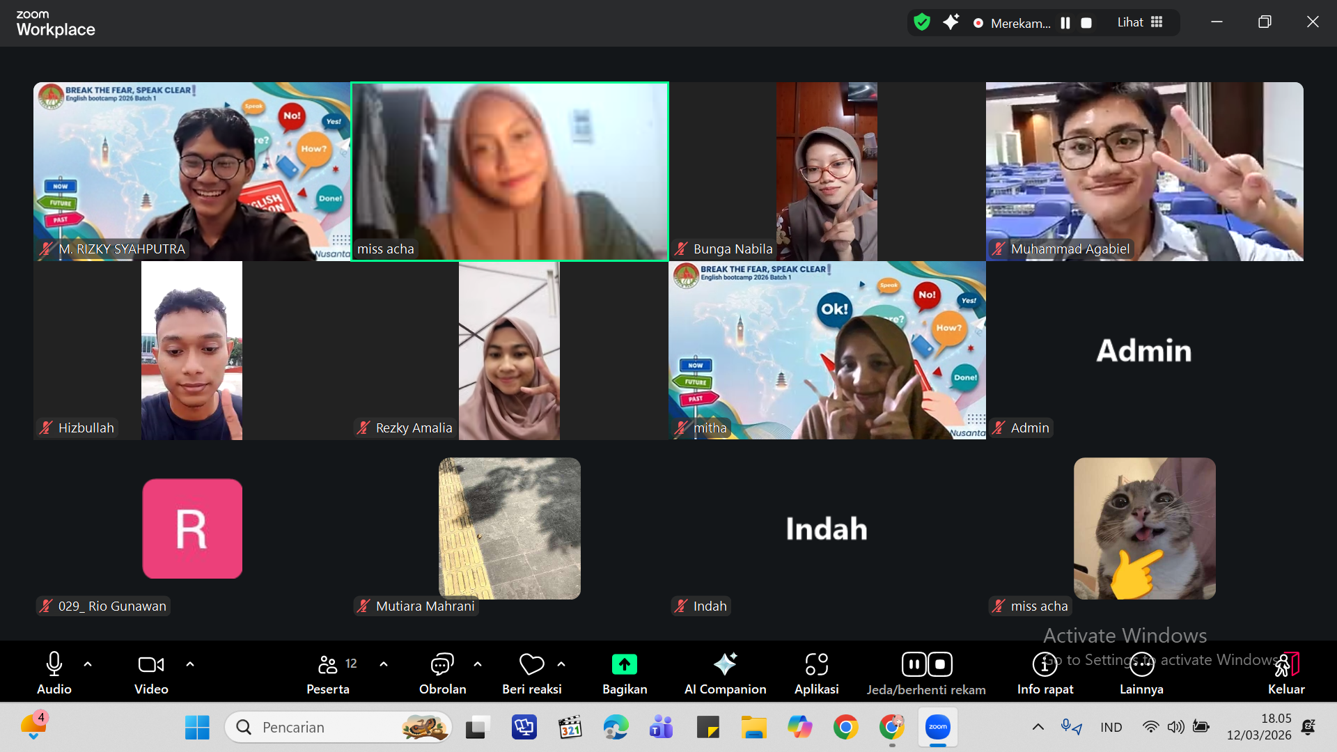 Sukses! English Bootcamp 2026 Batch 1: Break the Fear, Speak Clear